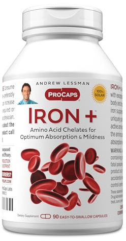 Andrew Lessman ProCaps Iron Plus 18mg Chelated Iron 90 Capsules