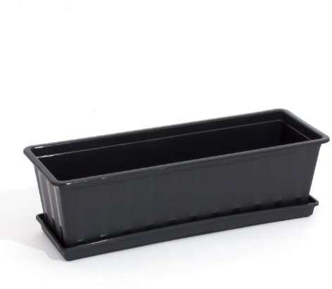 Prosper Plast is500-s433 50 x 18 x 14 cm Agro die Balkonkasten – Anthrazit (12-teilig)