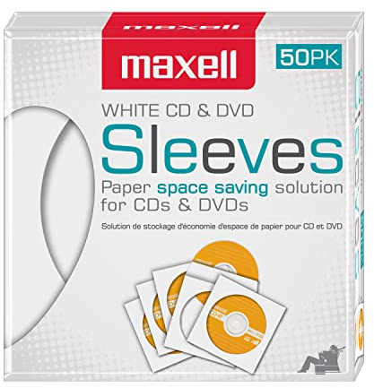 Maxell White CD/DVD Sleeves
