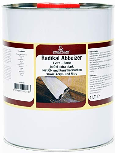 Abbeizer Borma Kräftige Power Lackbeizer 4 Liter Gel Extra Lackabbeizer Farbabbeizer