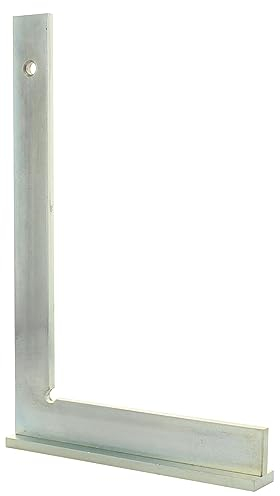 Hedue® Escuadra de mecánico con tope - escuadra de mecánico grande de acero galvanizado, ángulo recto de 90 grados 700 x 350 mm