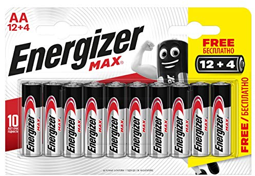 Energizer MAX Alkaline AA Batteries, 16 Pack