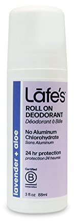 Lafe's | Soothe - Lavender & Aloe - Roll-On All Natural Deodorant for Women & Men| Vegan, Cruelty Free, Gluten Free, Aluminum Free, Paraben Free & Baking Soda Free with 24-Hour Protection (3 oz) (LAF-0011)