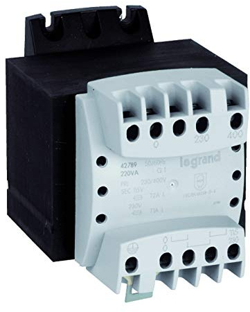 Legrand 042789 Transformateur de Séparation des Circuits, Primaire 230V à 400V et Secondaire 115V à 230V, 220VA