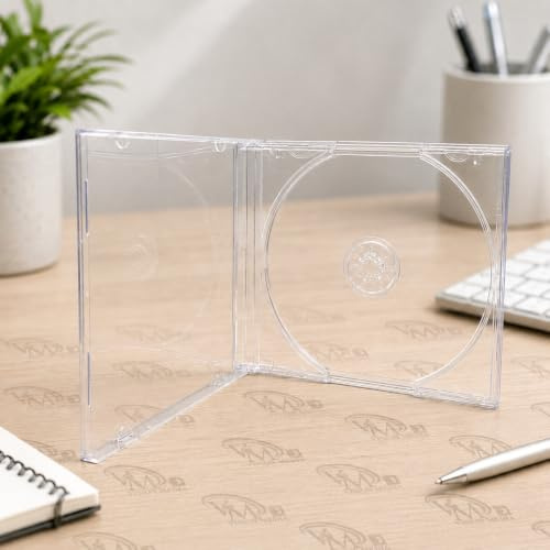 Vision Media 100 X Single CD Jewel Case Clear Tray - 10.4mm Spine