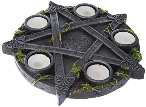 Nemesis Now Wiccan Pentagram Tealight Holder Sin clasificar Velas de Té Standard Poliresina
