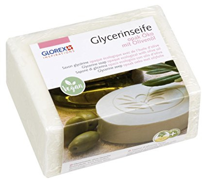 Glorex GmbH - Sapone alla glicerina Ecologico, 500 g, con Olio d'oliva Opaco