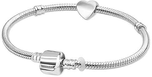 Charm Buddy Bettelarmband / Charm-Armband, 15 cm, mit Geschenk-Box, versilbert