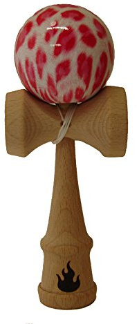 Red/White Leopard Kendama