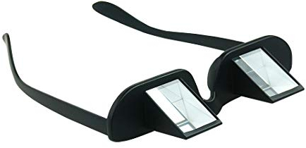 Asnlove Lazy Glasses, Brille Winkelbrille Lazy Readers 90 Grad HD Horizontale Brille Brechung-Brille Prismen-Brille, Schwarz