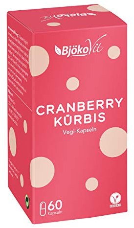 Cranberry Kapseln von BjökoVit | Vegan & ohne Zusatzstoffe | Hochdosierte Cranberry Tabletten (Kapseln) mit Kürbis Extrakt + Vitamin C + Selen