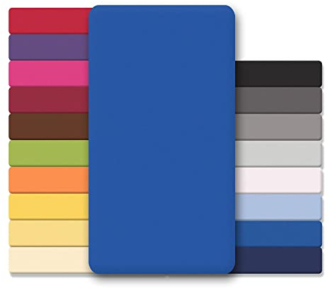 CelinaTex Jersey Spannbettlaken Lucina 140x200-160x200cm royal blau 100% Baumwolle gekämmt bis 26cm Matratzenhöhe Spannbettbezug, Leintuch, Bettlaken, elastisch, Strech, Oeko-Tex