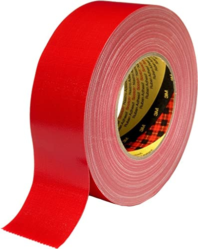 3M Premium Gewebeklebeband 389, rot, 50 mm x 50 m (1-er Pack)