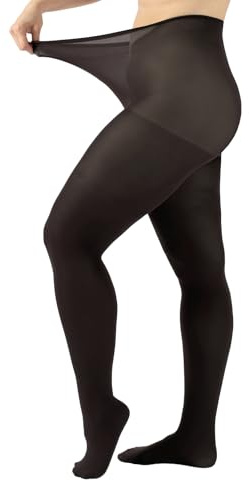 CALZITALY Collants Grandes Tailles Opaques, Collant Extra Large, 60 DEN, L, XL, 2XL, 3XL, 4XL, Made in Italy (XXL, Noir)