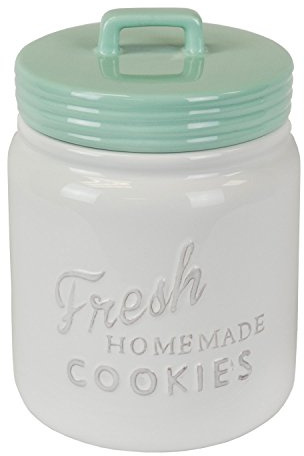 DII Kitchen Accessories Collection Ceramics, Cookie Jar, Aqua