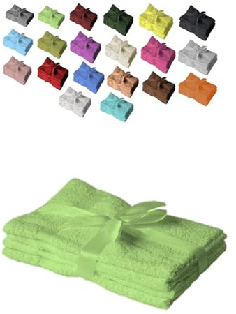 EXKLUSIV HEIMTEXTIL Handtuch Spar Set Baumwolle 500 g/m² Apfelgrün 4 x Handtuch 50 x 100 cm