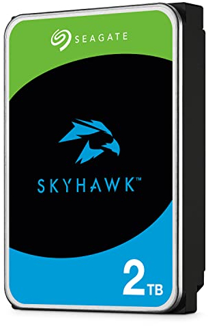 Seagate SkyHawk, 2 TB, Surveillance Internal Hard Drive HDD – 3.5 Inch SATA 6 Gb/s 64 MB Cache for DVR NVR Security Camera System, and Three-year Rescue Services (ST2000VX008)