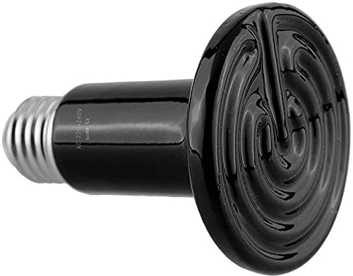 Vansuky 25W AC220V Lampada lampade infrarossi riscaldamento leggero isolamento in ceramica, lampada di calore, tartaruga riscaldatore animali rettile/serpente/gatti/cani/riproduzione di calore