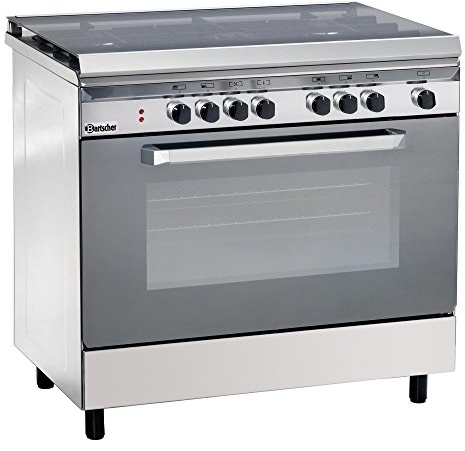 Cucina a Gas 5 fuochi con forno elettrico multifunzione - Bartscher 1509511