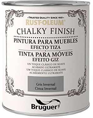 Rust-Oleum Bruguer Chalky Finish pintura para muebles Gris Invernal 125ml