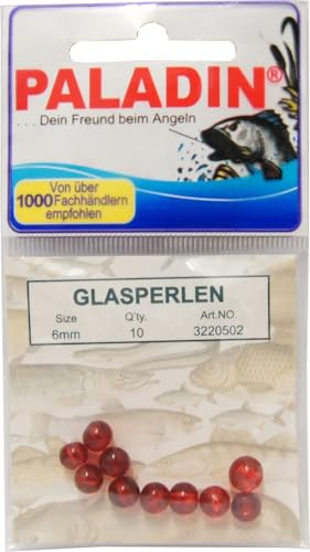 10 Glasperlen Perlen für Texas Rig Carolina Rig, Farbe:Rot