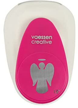 Vaessen Creative Figurstans Ängel - 3.8 x 2.8 cm - Motivstans | Knapp punch för hantverkspapper, Cardstock kartong, Pyssel, Pappershantverk, Scrapbook tillbehör
