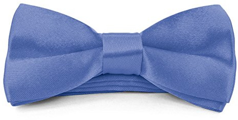 Moda Di Raza Boys Bowtie Pre-Tied Satin Formal Tuxedo Bowtie Adjustable Length Satin Kids Bow Tie - Periwinkle One Size Bow Ties [Paperback] [Paperback]