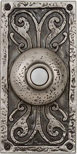 Craftmade PB3037-AP Designer Surface Mount Lighted Doorbell LED Push Button, Antique Pewter (5.25H x 2.63W)