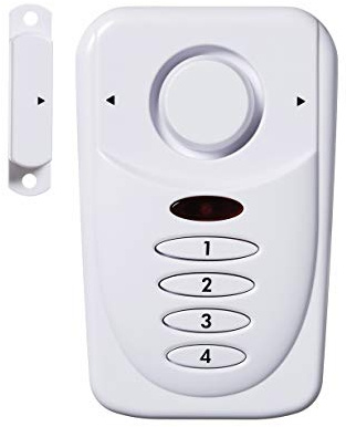 Sabre HS-EDA-UK with LOUD 120 dB Siren and Exit Entry Delays-DIY EASY to Install Wireless Elite Home and Commercial Door Security Alarm, White, 1 Pack