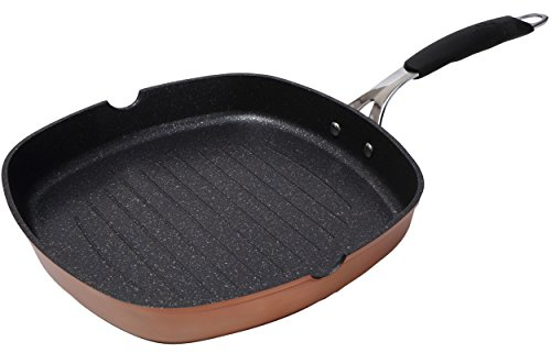 Bergner Infinity Chef Grill de inducción, Aluminio Forjado, Marrón, 28 cm