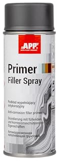 APP Primer Filler Spray | Apprêt antirouille pour metal | Bombe peinture antirouille d'apprêt pour carrosserie voiture avec des propriétés de remplissage élevées | Gris foncé | 400 ml