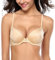 WingsLove Women's Push Up Bra T Shirt Bra Lightly Padded Underwire Everyday Basic Comfort Lift Up Plunge Bra Nude