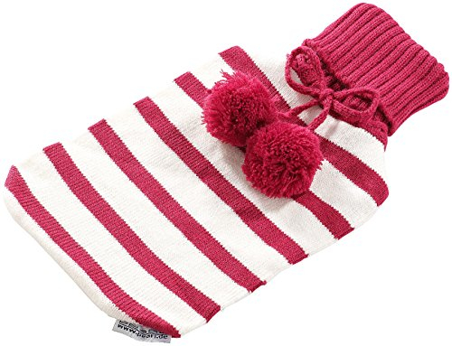 PEARL Wärmflasche-Überzug: Weicher Bezug im Strickdesign für 2-Liter-Wärmeflasche (Flauschige Wärmflasche Bezug, Wärmflaschenbezug, Waschmaschine)