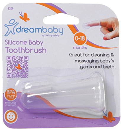 Dreambaby PCR309P 6 Silikon Fingerzahnbürste, transparent