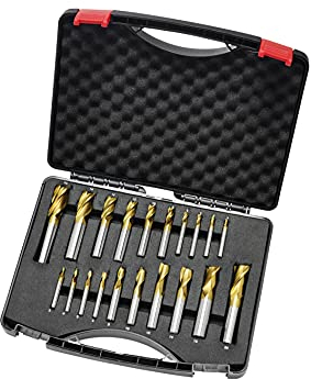 WABECO Fräser Satz 20-teilig TITAN Langlochfräser 2 Schneider Schaftfräser 4 Schneider