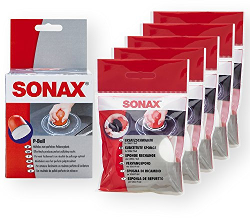 SONAX P-Ball Polierball 417341 + 5X Ersatzschwamm