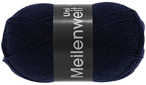 LANA GROSSA Meilenweit 100 | Sockenklassiker, uni und bedruckt, waschmaschienenfest | Handstrickgarn aus 80% Schurwolle & 20% Polyamid | 100g Wolle zum Stricken & Häkeln | 420m Garn FB1141