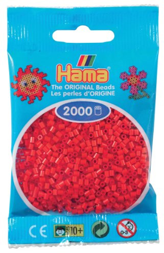 Hama - Confezione da 2000 perline da stirare, plastica, Rouge - 05