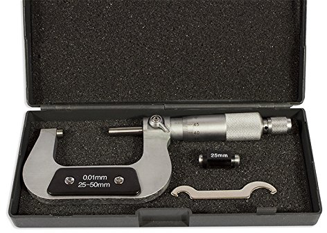 SOGI MIC-25-50 MICROMETRO CENTESIMALE PER ESTERNI L=25-50 mm. SOGI TERMINALI CROMATI CALIBRO ESTERNI