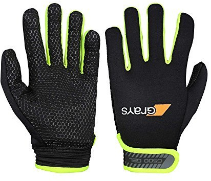 Grays G500 Gel Hockey Gloves - Black/Neon Yellow (2016/17) - Large, Black/Yellow by Grays