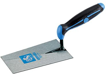 AUSONIA - 40000 Paleta de albañil Punta Cuadrada con Mango Mango de Goma Bimaterial 14 cm