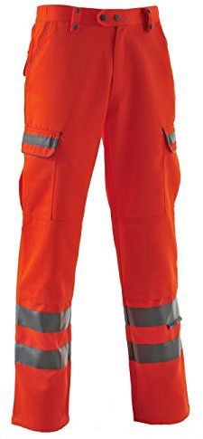 Pulsarail GO/RT Teflon Coated Combat Trouser, High Vis Orange, 38' TALL