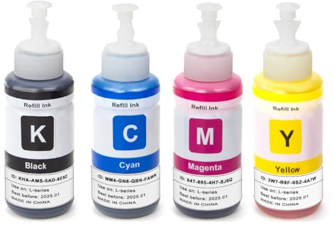 Tinte T664 T6641 70mL 664 Druckertinte, Druckerfarbe 664 Nachfülltinte T6641 für Drucker ET-2600 ET-2650 ET 2600 ET 2650 ET2600 ET2650 ET 2550 ET 4500 ET-2550 ET-4500 ET-3600 ET-2500 ET-4550 L355 L555