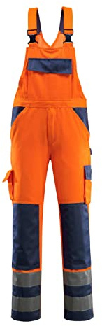 Mascot Unisex Mascot Latzhose Barras Gr e L82cm C50 in orange marine blau, Orange, 50 EU