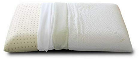 EVERGREENWEB Cuscino Letto 40x70x12 cm Modello Saponetta Imbottitura 100% Memory Foam doppia fodera Aloe Vera e Cotone Sfoderabile Guanciale Ortopedico per dolori Cervicali Dispositivo Medico