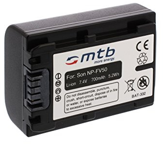 Batteria NP-FV50 compatibile con Sony DCR-.., HDR-.., NEX-.. - vedi lista!
