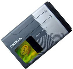 Batteria di ricambio originale Nokia BL-5C, per Nokia 1100 / 1101 / 1110 / 1110i / 1112 / 1600 / 2300 / 2310 / 2600 / 2610 / 2626 / 3100 / 3120 / 3650 / 3660 / 6030 / 6085 / 6086 / 6230 / 6230i / 6270 / 6600 / 6630 / 6670 / 6680 / 6681 / 6820 / 6822 / 7600 / 7610 / E50 / E60 / N70 / N71 / N72 / N91 / N-GAGE