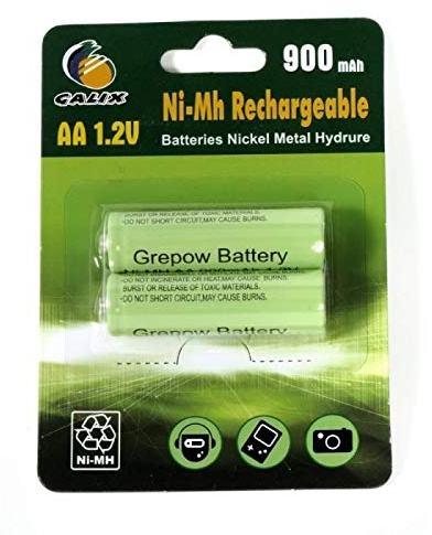 2 batteries rechargeables 1,2 Volts 900 mAh AA