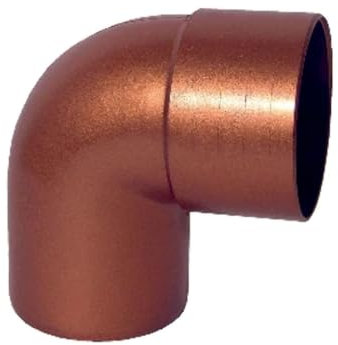 Dianhydro 364-120-080 Curva 90° x 80mm Rame Rosso per Tubi di Scarico pluviale, Multicolore