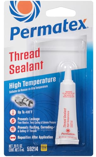 Permatex 59214 High Temperature Thread Sealant, 6 ml Tube